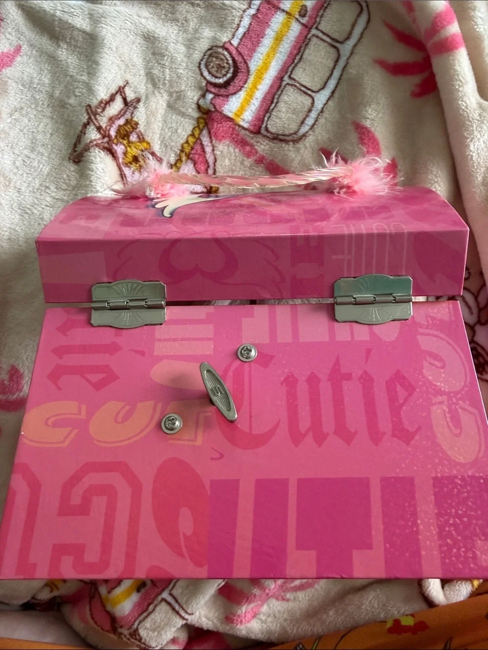Working Music Box Vintage Y2K Heart Cutie Pink Girls Jewelry Angel Wings Kids